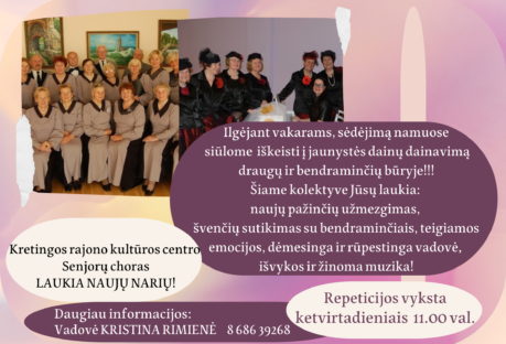 Senjorų choras laukia naujų narių